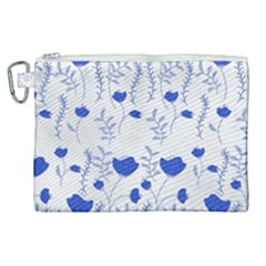 Blue Classy Tulips Canvas Cosmetic Bag (xl) by ConteMonfrey