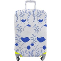 Blue Classy Tulips Luggage Cover (large) by ConteMonfrey