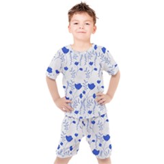 Blue Classy Tulips Kids  Tee And Shorts Set by ConteMonfrey