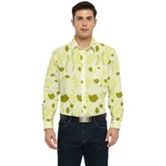 Yellow Classy Tulips  Men s Long Sleeve Pocket Shirt  by ConteMonfrey