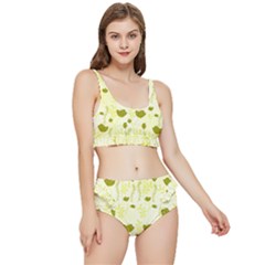 Yellow Classy Tulips  Frilly Bikini Set by ConteMonfrey