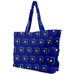 Blue Neon Squares - Modern Abstract Simple Shoulder Bag