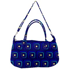 Blue Neon Squares - Modern Abstract Removable Strap Handbag by ConteMonfrey