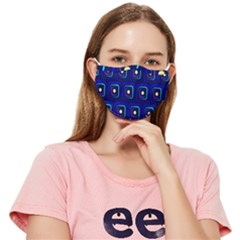 Blue Neon Squares - Modern Abstract Fitted Cloth Face Mask (adult) by ConteMonfrey