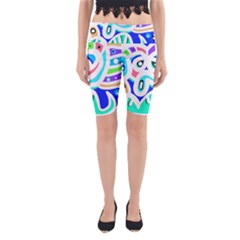 Crazy Pop Art - Doodle Animals   Yoga Cropped Leggings