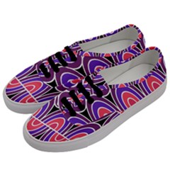 Pink, Blue, Black, Purple Tones Pop Art  Men s Classic Low Top Sneakers by ConteMonfrey