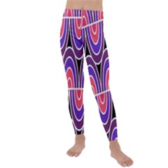 Pink, Blue, Black, Purple Tones Pop Art  Kids  Lightweight Velour Leggings