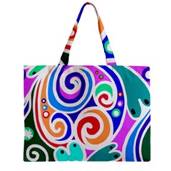 Crazy Pop Art - Doodle Circles   Zipper Mini Tote Bag by ConteMonfrey