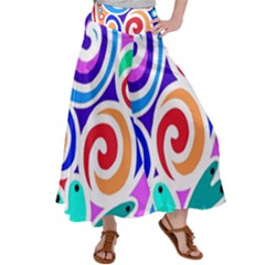 Crazy Pop Art - Doodle Circles   Women s Satin Palazzo Pants by ConteMonfrey