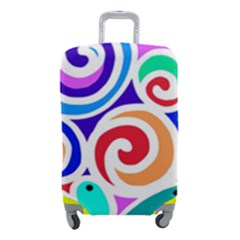 Crazy Pop Art - Doodle Circles   Luggage Cover (small) by ConteMonfrey