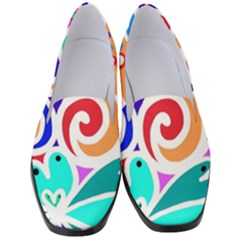 Crazy Pop Art - Doodle Circles   Women s Classic Loafer Heels