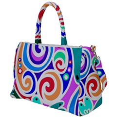 Crazy Pop Art - Doodle Circles   Duffel Travel Bag by ConteMonfrey