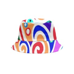 Crazy Pop Art - Doodle Circles   Inside Out Bucket Hat (kids) by ConteMonfrey