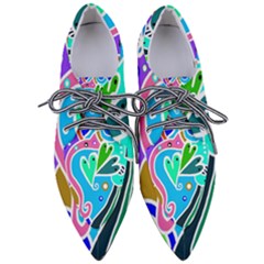 Crazy Pop Art - Doodle Hearts   Pointed Oxford Shoes by ConteMonfrey