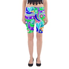 Crazy Pop Art - Doodle Lover   Yoga Cropped Leggings