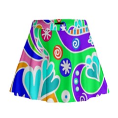 Crazy Pop Art - Doodle Lover   Mini Flare Skirt by ConteMonfrey