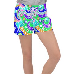 Crazy Pop Art - Doodle Lover   Women s Velour Lounge Shorts by ConteMonfrey