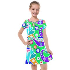 Crazy Pop Art - Doodle Lover   Kids  Cross Web Dress by ConteMonfrey