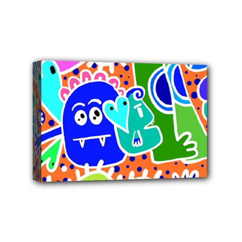 Crazy Pop Art - Doodle Buddies  Mini Canvas 6  X 4  (stretched) by ConteMonfrey