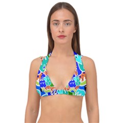 Crazy Pop Art - Doodle Buddies  Double Strap Halter Bikini Top by ConteMonfrey