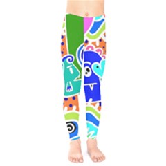 Crazy Pop Art - Doodle Buddies  Kids  Classic Winter Leggings by ConteMonfrey