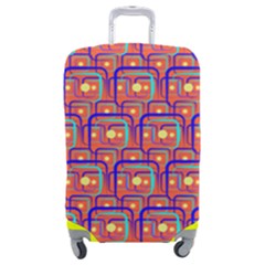 Pink Yellow Neon Squares - Modern Abstract Luggage Cover (medium) by ConteMonfrey