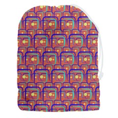 Pink Yellow Neon Squares - Modern Abstract Drawstring Pouch (3xl) by ConteMonfrey