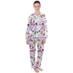 Manicure Nail Women s Long Sleeve Satin Pajamas Set	 by SychEva