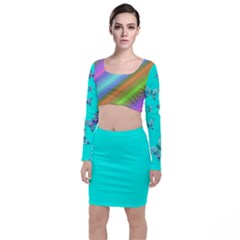 Long Sleeve Crop Top & Bodycon Skirt Set by Intrinketly777
