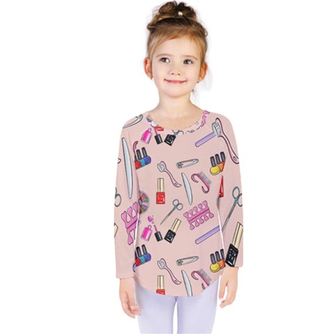 Manicure Kids  Long Sleeve Tee by SychEva