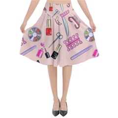 Manicure Flared Midi Skirt by SychEva