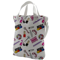 Manicure Nail Pedicure Canvas Messenger Bag by SychEva