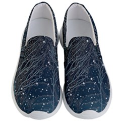 Snow Christmas Starry Night Men s Lightweight Slip Ons by Simbadda