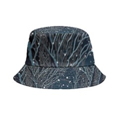 Snow Christmas Starry Night Inside Out Bucket Hat by Simbadda