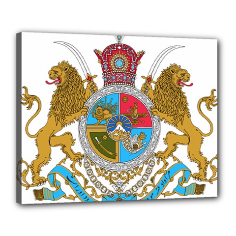 Imperial Coat Of Arms Of Iran, 1932-1979 Canvas 20  X 16  (stretched) by abbeyz71