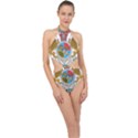 Imperial Coat of Arms of Iran, 1932-1979 Halter Side Cut Swimsuit View1