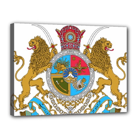 Imperial Coat Of Arms Of Iran, 1932-1979 Canvas 16  X 12  (stretched) by abbeyz71