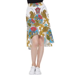 Imperial Coat Of Arms Of Iran, 1932-1979 Frill Hi Low Chiffon Skirt