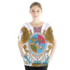 Imperial Coat Of Arms Of Iran, 1932-1979 Batwing Chiffon Blouse