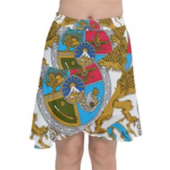 Imperial Coat Of Arms Of Iran, 1932-1979 Chiffon Wrap Front Skirt