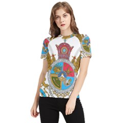 Imperial Coat Of Arms Of Iran, 1932-1979 Women s Short Sleeve Rash Guard by abbeyz71