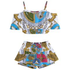 Imperial Coat Of Arms Of Iran, 1932-1979 Kids  Off Shoulder Skirt Bikini