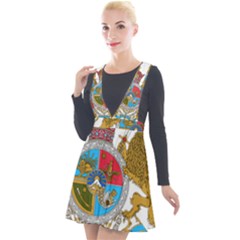 Imperial Coat Of Arms Of Iran, 1932-1979 Plunge Pinafore Velour Dress