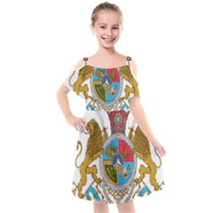 Imperial Coat Of Arms Of Iran, 1932-1979 Kids  Cut Out Shoulders Chiffon Dress
