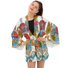 Imperial Coat Of Arms Of Iran, 1932-1979 Long Sleeve Kimono