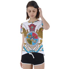 Imperial Coat Of Arms Of Iran, 1932-1979 Short Sleeve Open Back Tee