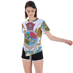 Imperial Coat Of Arms Of Iran, 1932-1979 Asymmetrical Short Sleeve Sports Tee