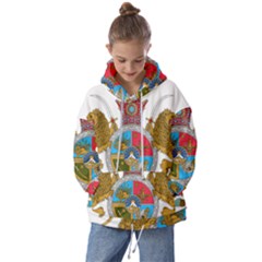 Imperial Coat Of Arms Of Iran, 1932-1979 Kids  Oversized Hoodie