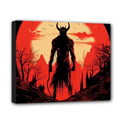 Demon Halloween Canvas 10  x 8  (Stretched)