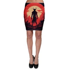 Demon Halloween Bodycon Skirt